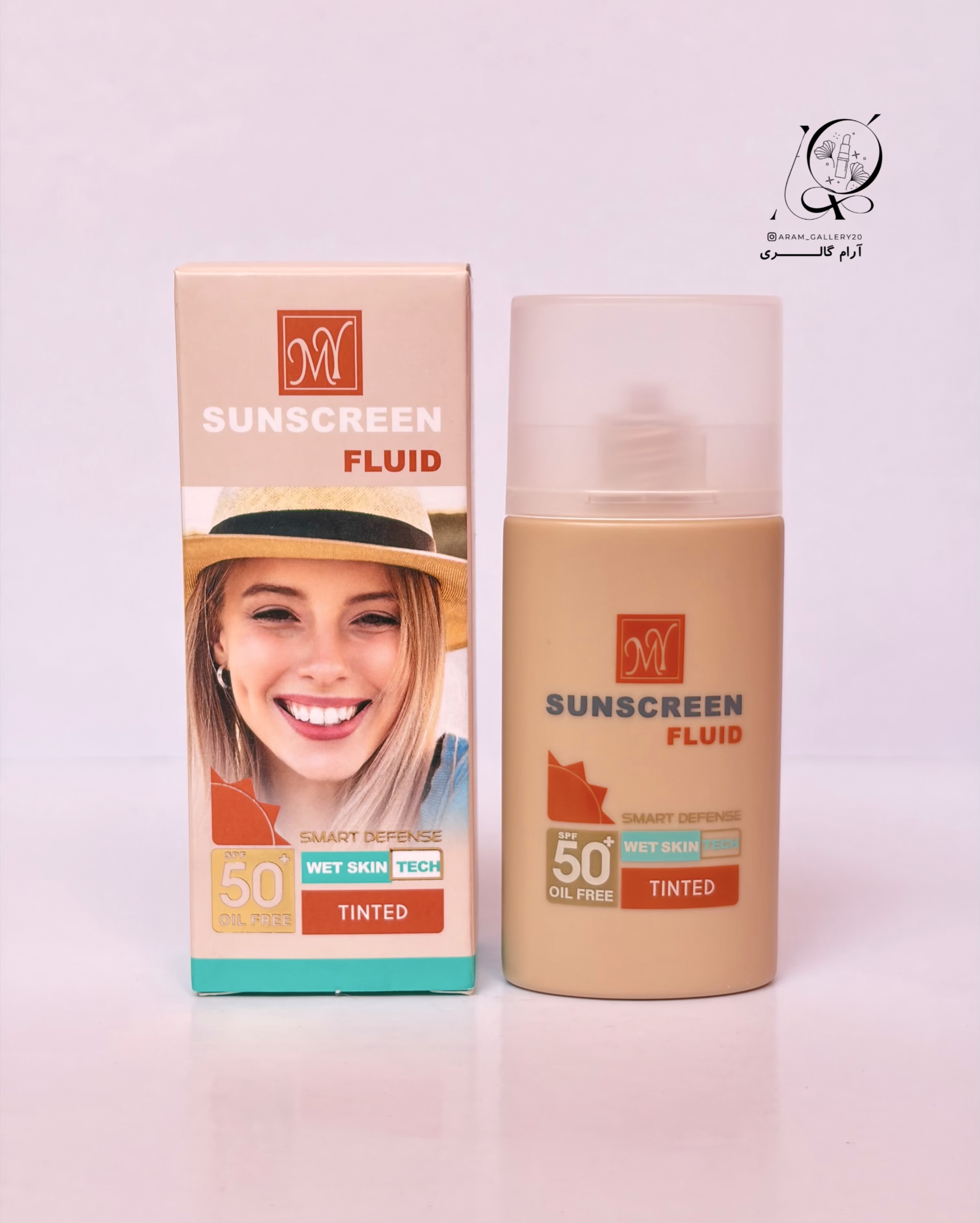 ضد آفتاب فلوئید رنگی اسمارت دیفنسمای مدل Smart Defense با Spf50 حجم 50 میلی لیتر