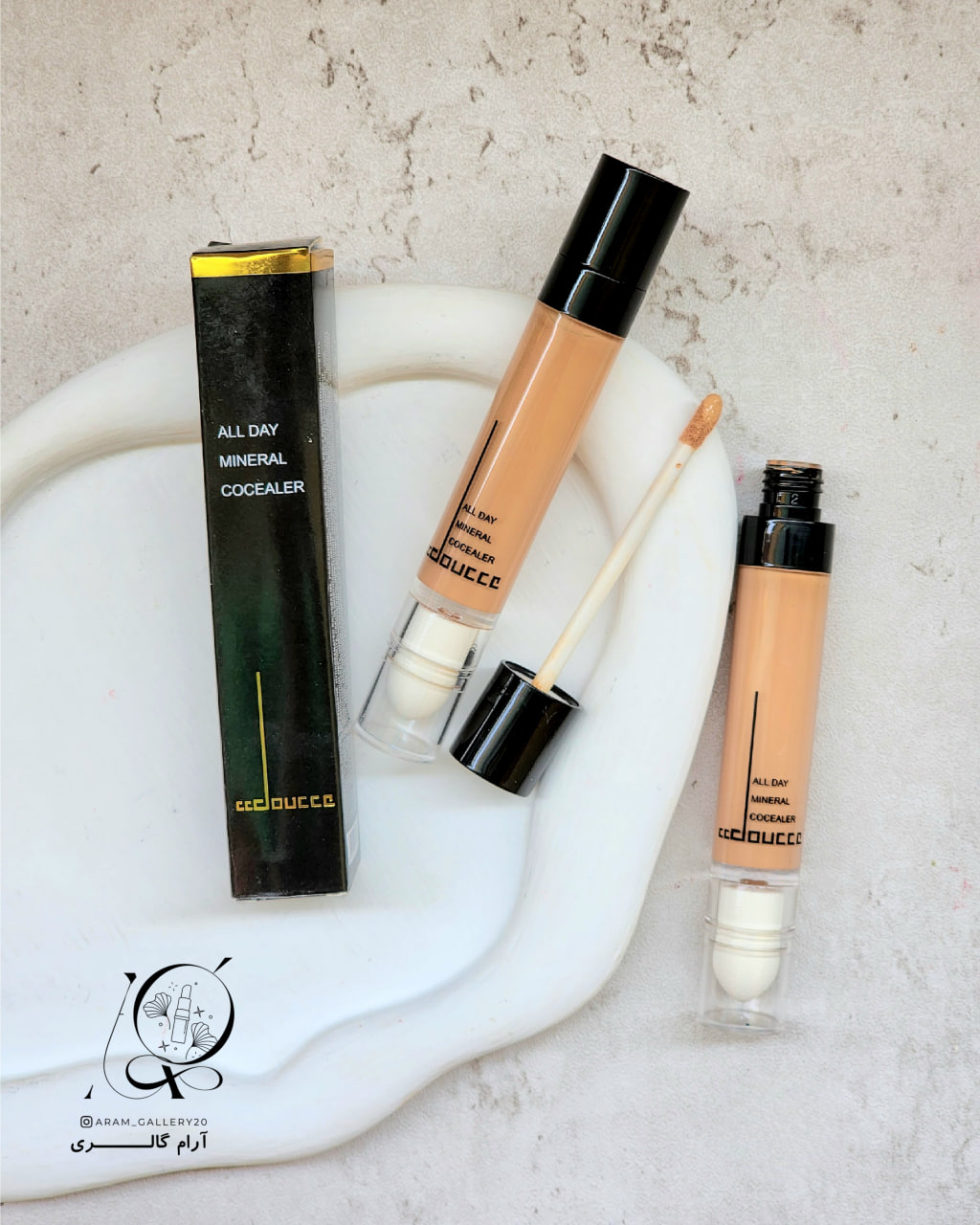 کانسیلر زیر چشم دو طرفه پد دار سی سی دوسه – سه رنگ